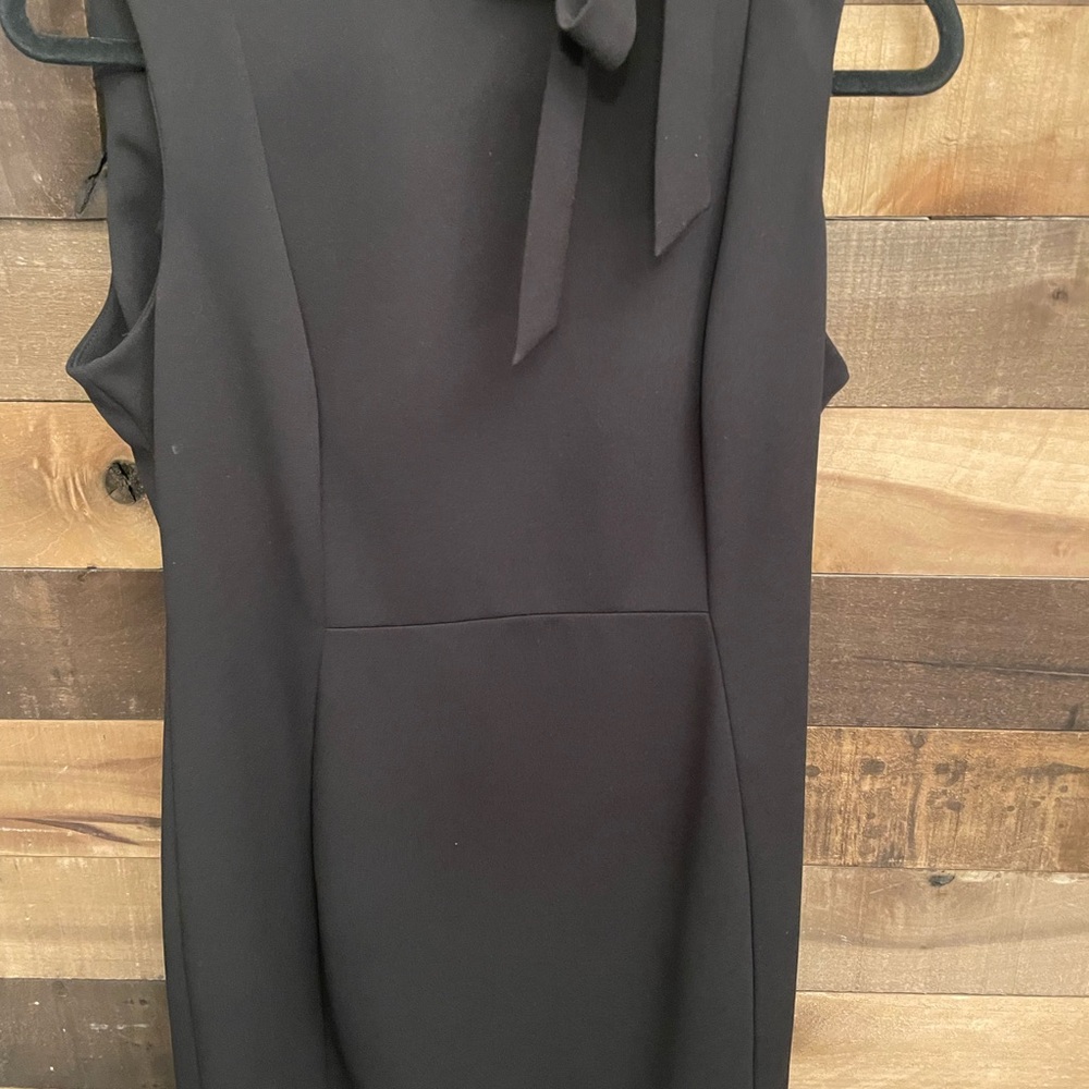 Calvin Klein Black Mini Dress with Bow Detail - Picture 3 of 9